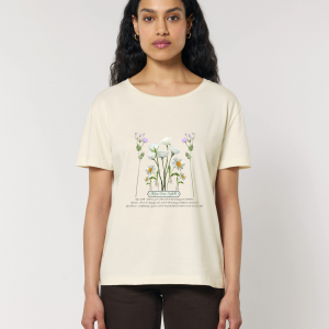 Frauen T-Shirt Dili | mit Blume Oma Design
